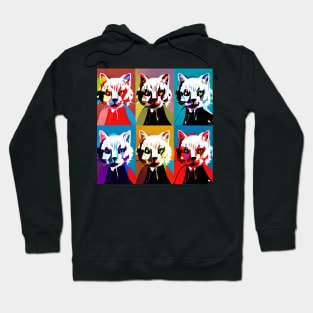 Pop Art Cat: Feline Elegance in Vibrant Colors Hoodie